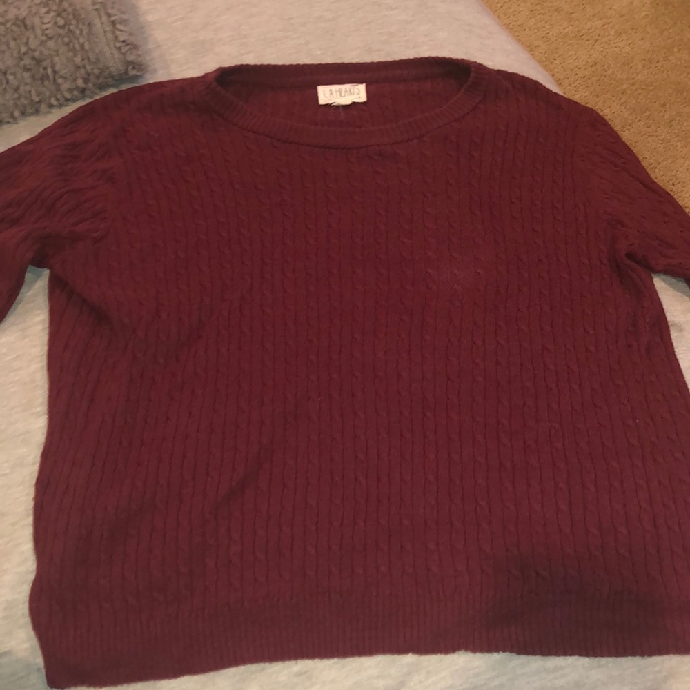 Maroon colored sweater from PacSun
